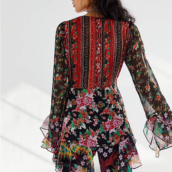 NWT Free People Magic Hour Wrap Top - Picture 2 of 10